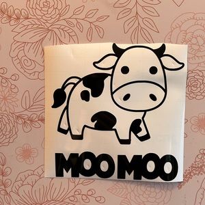 Get in on the Moovement with this Moo Moo full body cow vinyl decal sticker